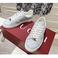 Classic Hot Gucci Ace Sneakers with Web in GG Canvas Dusty Blue 814102