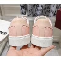 Purchase Gucci Ace Sneakers with Web in GG Canvas Dusty Pink 814103