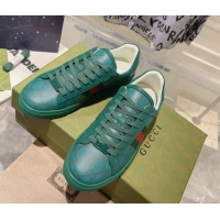 Popular Style Gucci Ace Sneakers with Web in GG Canvas Green 814113