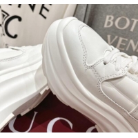 Luxurious Gucci Wave Wedge Sneakers 6.3cm in White Calf Leather 906007