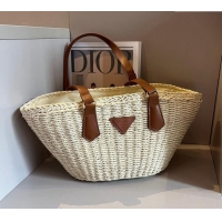 Trendy Design Prada Straw Basket Bag 040205 Beige/Brown 2024