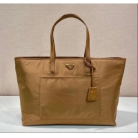 Famous Brand Prada Re-Edition 1978 large Re-Nylon and Saffiano leather tote bag 1BG527 Cork Beige 2024