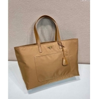 Famous Brand Prada Re-Edition 1978 large Re-Nylon and Saffiano leather tote bag 1BG527 Cork Beige 2024