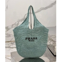 Promotional Prada Crochet Tote bag 1BG424 Light Green 2024