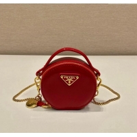 Unique Discount Prada Patent leather mini-pouch 1NR023 Red 2024