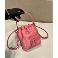 Top Quality Prada Re-Edition 1978 Re-Nylon Bucket mini-bag 1BE067 Pink 2024