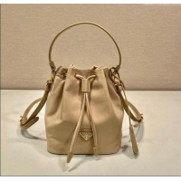 Reasonable Price Prada Re-Edition 1978 Re-Nylon Bucket mini-bag 1BE067 Beige 2024