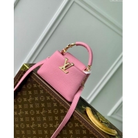 Super Quality Louis Vuitton Capucines Mini Bag in Taurillon Leather M23943 Pink 2024