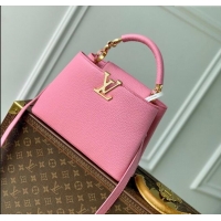 Top Design Louis Vuitton Capucines BB Bag in Taurillon Leather M23943 Pink 2024