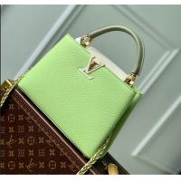 Pretty Style Louis Vuitton Capucines BB Bag in Taurillon Leather M21689 Green 2024