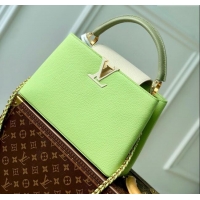 Best Grade Louis Vuitton Capucines MM Bag in Taurillon Leather M21689 Green 2024