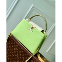 Best Grade Louis Vuitton Capucines MM Bag in Taurillon Leather M21689 Green 2024