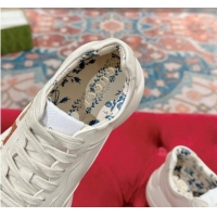 Low Price Gucci Rhyton Sneakers in Ivory White Leather with GUCCI Print 906114