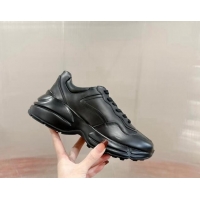 Good Product Gucci Rhyton Sneakers in All Black Leather 906120