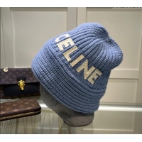 Top Quality Celine Knit Hat 0731 Light Blue 2023