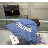 Top Quality Celine Knit Hat 0731 Light Blue 2023