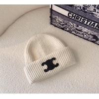 Buy Cheapest Celine Knit Hat 0802 White 2023