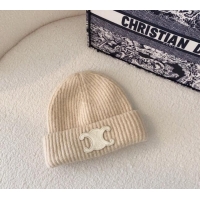 Buy Cheapest Celine Knit Hat 0802 Light Beige 2023