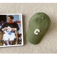 Best Price Celine Canvas Baseball Hat Green Letter C CE08151 2023