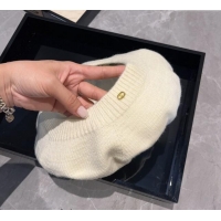 Grade Quality Celine Knit Beret Hat CE08152 White 2023