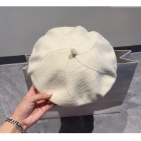 Grade Quality Celine Knit Beret Hat CE08152 White 2023