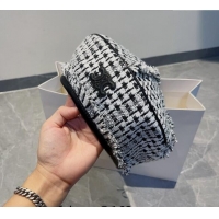 Grade Design Celine Tweed Beret Hat 0919 Black/White 2023