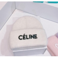 Well Crafted Celine Rabbit Fur Knit Hat CE10182 White 2023