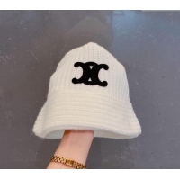 Affordable Price Celine Triomphe Knit Hat 1123 White 2023