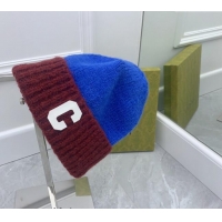 Market Sells Celine C Knit Hat CE122201 Blue/Brown 2023