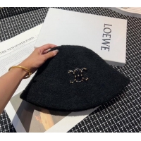 Best Luxury Celine Triomphe Bucket Hat with Studs CE122202 Black 2023