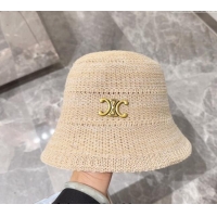 Best Price Celine Straw Bucket Hat 0301 Beige 2024