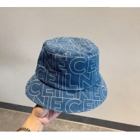 Hot Sell Cheap Celine Denim Bucket Hat 0301 Blue 2024