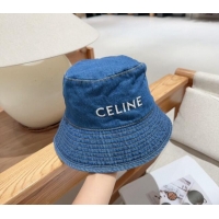 Low Cost Celine Denim Bucket Hat 0301 Blue 2024