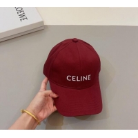 Unique Style Celine Canvas Baseball Hat 0302 Red 2024