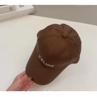 Top Grade Celine Canvas Baseball Hat 0302 Brown 2024