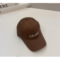 Top Grade Celine Canvas Baseball Hat 0302 Brown 2024