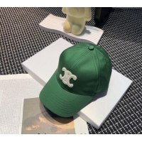 Trendy Design Celine Baseball Hat Triomphe 0403 Dark Green 2024