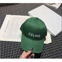 Buy Fashionable Celine Baseball Hat CELINE 0403 Dark Green 2024