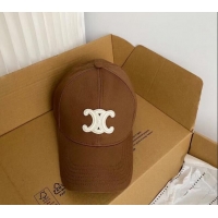 Market Sells Celine Canvas Baseball Hat 040302 Brown 2024