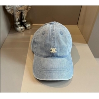 Luxury Cheap Celine Denim Baseball Hat 051302 Blue 2024