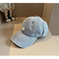 Luxury Cheap Celine Denim Baseball Hat 051302 Blue 2024