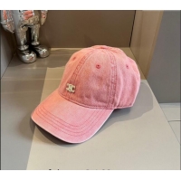 Shop Grade Celine Denim Baseball hat 051302 Pink 2024