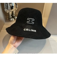 Unique Style Celine Knit Bucket Hat 061902 Black 2024