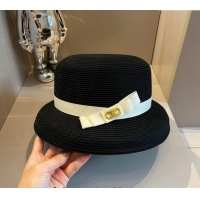 Hot Style Celine Straw Bucket Hat 061903 Black 2024