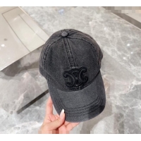 Spot Bulk Celine Denim Baseball Hat 071001 Black 2024