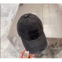 Spot Bulk Celine Denim Baseball Hat 071001 Black 2024