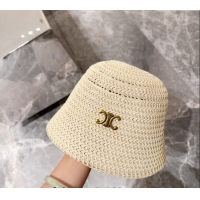 Luxury Discount Celine Knit Bucket Hat 0710 Beige 2024