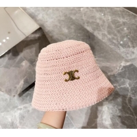 Top Design Celine Knit Bucket Hat 0710 Pink 2024