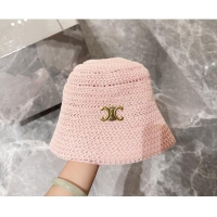 Top Design Celine Knit Bucket Hat 0710 Pink 2024