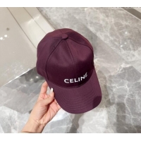 New Fashion Celine Baseball Hat with CELINE 073002 Dark Purple 2024